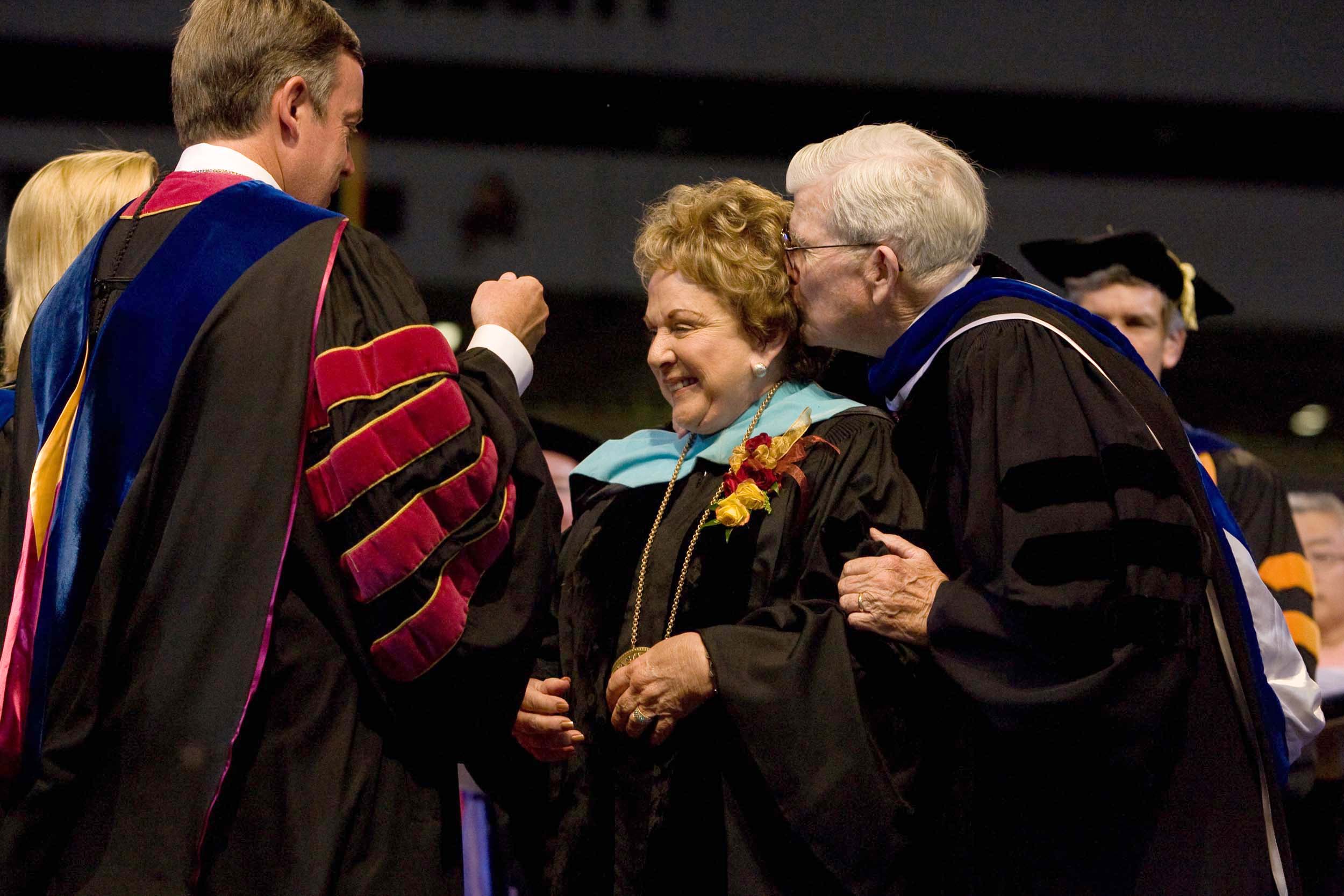 Ira and Mary Lou Fulton during Spring 2011 Commencement.